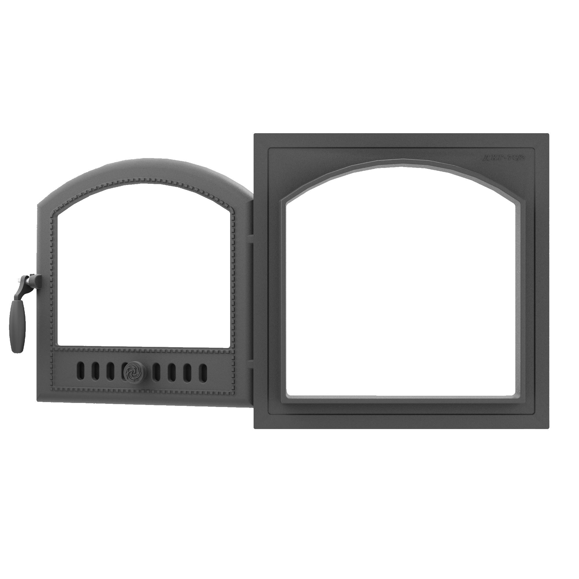 Дверка топочная каминная ДКГ-7С, без стекла — изображение 4