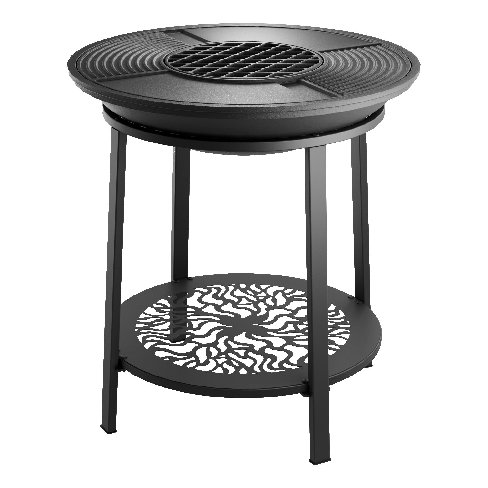 Очаг-гриль чугунный ОГЧ-700 с крышкой