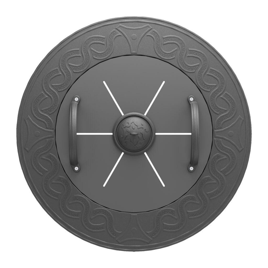 Печная круглая плита ПК-600 c КШ-400, RL38 (Ø600х100)