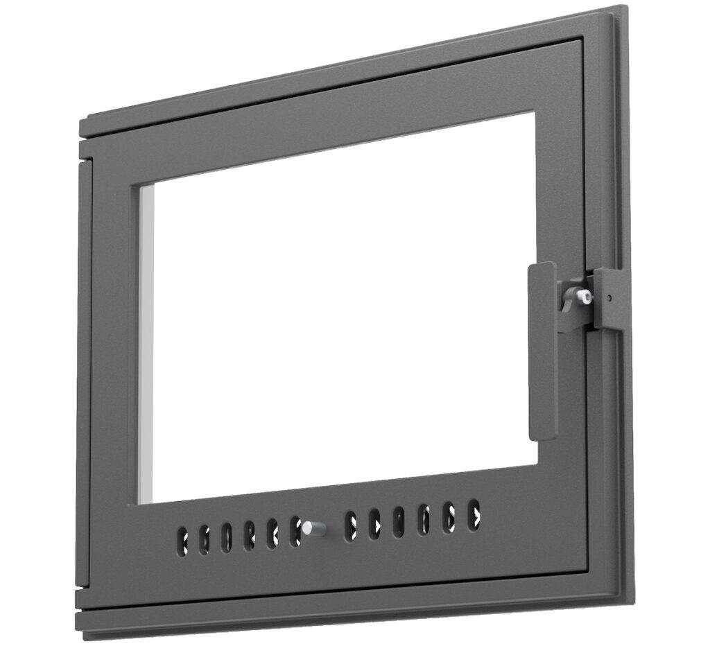 Каминная дверка из чугуна ДКГ-11СШ: большая герметичная дверка для печи и камина от Завода ЛИТКОМ