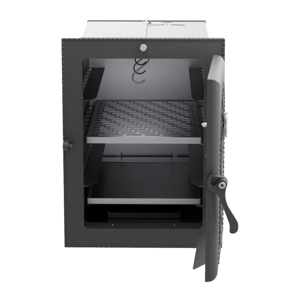 Коптильня встраиваемая с термометром КВТ-ДКУ-9: встроенная коптильня горячего копчения для печи, барбекю и мангальной зоны