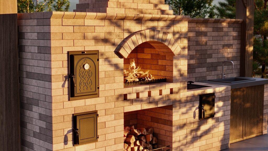 Коптильня встраиваемая с термометром КВТ-ДКУ-9: встроенная коптильня горячего копчения для печи, барбекю и мангальной зоны